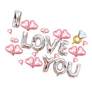 Romantic I Love You Foil Balloons Diamond Ring Heart Balloon Wedding Party Decorations