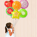 6 Pieces Tutti Fruit Foil Balloons Tropical Hawaiian Luau Birthday Party Decorations