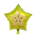 6 Pieces Tutti Fruit Foil Balloons Tropical Hawaiian Luau Birthday Party Decorations