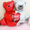 Romantic Holding Heart Bear I Love You Foil Balloon Wedding Party Decor