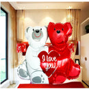 Romantic Holding Heart Bear I Love You Foil Balloon Wedding Party Decor