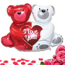 Romantic Holding Heart Bear I Love You Foil Balloon Wedding Party Decor
