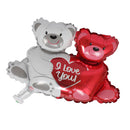 Romantic Holding Heart Bear I Love You Foil Balloon Wedding Party Decor