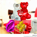 Romantic Holding Heart Bear I Love You Foil Balloon Wedding Party Decor