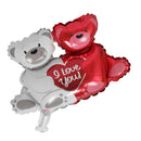 Romantic Holding Heart Bear I Love You Foil Balloon Wedding Party Decor