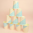 Pieces of 10 Stripe Triangle Birthday Party Baby Shower Serveware Paper Beverage Cups