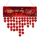 Heart-shaped DIY Wood Birthdays Anniversaries Reminder Calendar