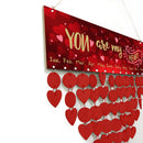 Heart-shaped DIY Wood Birthdays Anniversaries Reminder Calendar
