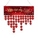 Heart-shaped DIY Wood Birthdays Anniversaries Reminder Calendar