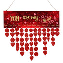 Heart-shaped DIY Wood Birthdays Anniversaries Reminder Calendar