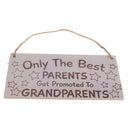 Only The Best Parents Get Promoted To Grandparents Board Wood Hanging Decor