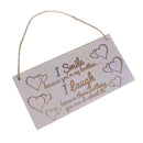 I Smile Because You Are My Brother Wood Hanging Plaque Gift Sign Wall Decor