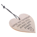 Loved You Yesterday Wooden Heart Hanging Gift Plaque Bottle Wine Tags