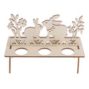 Vintage Style Wooden Rabbit Bunny Egg Holder Shelves Happy Easter Home Kitchen Accessories