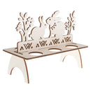 Vintage Style Wooden Rabbit Bunny Egg Holder Shelves Happy Easter Home Kitchen Accessories