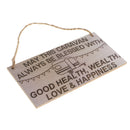 Blessing Quotes Slogan Wooden Plaque Sign Word Board Pensile Decoration