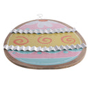 Rustic Happy Easter Egg Shape Wooden Hanging Sign Fesrtival Home Kitchen Wall Decoration