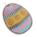 Rustic Happy Easter Egg Shape Wooden Hanging Sign Fesrtival Home Kitchen Wall Decoration