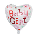 Pack of 4 Lovely Baby Girl Boy Heart Star Foil Balloons Set for Baby Shower Birthday
