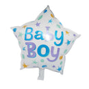 Pack of 4 Lovely Baby Girl Boy Heart Star Foil Balloons Set for Baby Shower Birthday