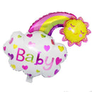Pack of 4 Lovely Baby Girl Boy Heart Star Foil Balloons Set for Baby Shower Birthday