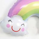 Large Smile Face Cloud Rainbow Aluminum Foil Helium Balloon 91 x 61 cm