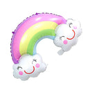 Large Smile Face Cloud Rainbow Aluminum Foil Helium Balloon 91 x 61 cm