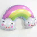 Large Smile Face Cloud Rainbow Aluminum Foil Helium Balloon 91 x 61 cm