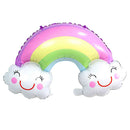 Large Smile Face Cloud Rainbow Aluminum Foil Helium Balloon 91 x 61 cm