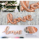 Script Love Foil Helium Balloons Wedding Engagement Party Decor Rose Gold