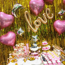 Script Love Foil Helium Balloons Wedding Engagement Party Decor Rose Gold