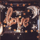 Script Love Foil Helium Balloons Wedding Engagement Party Decor Rose Gold