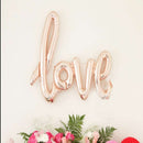 Script Love Foil Helium Balloons Wedding Engagement Party Decor Rose Gold
