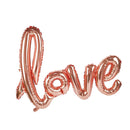 Script Love Foil Helium Balloons Wedding Engagement Party Decor Rose Gold