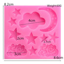Lovely Cloud Star Moon Sugarcraft Fondant Baking Mould Mold Chocolate Cake DIY Tool