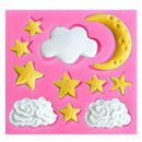 Lovely Cloud Star Moon Sugarcraft Fondant Baking Mould Mold Chocolate Cake DIY Tool