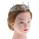 Princess Crystal Pearls Hair Crown Tiara Headband Wedding Bridal Headpiece