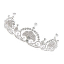 Princess Crystal Pearls Hair Crown Tiara Headband Wedding Bridal Headpiece