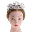 Elegant Swan Crystal Pearls Crown Tiara Headband Wedding Bridal Headpiece