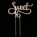 Glitter Gold Sweet 16 Cake Topper 16th Happy Birthday Party Decoration