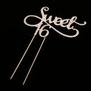 Glitter Gold Sweet 16 Cake Topper 16th Happy Birthday Party Decoration
