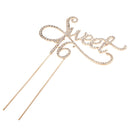 Glitter Gold Sweet 16 Cake Topper 16th Happy Birthday Party Decoration