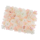 Artificial Rose Hydrangea Flower Wall Panels Light White And Champagne