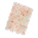 Artificial Rose Hydrangea Flower Wall Panels Light White And Champagne