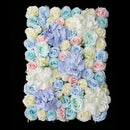 Artificial Rose Hydrangea Flower Wall Panels Backdrop Blue