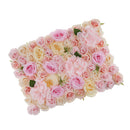 Artificial Rose Hydrangea Peony Flower Wall Panels Champagne