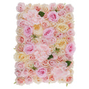 Artificial Rose Hydrangea Peony Flower Wall Panels Champagne