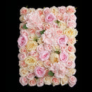 Artificial Rose Hydrangea Peony Flower Wall Panels Champagne