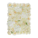 Artificial Rose Hydrangea Flower Wall Panels Backdrop White