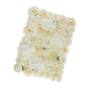 Artificial Rose Hydrangea Flower Wall Panels Backdrop White